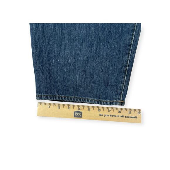 Lauren Ralph Lauren High-Rise Relaxed Crop Blue Denim Jeans Atlas Wash - Picture 4 of 8